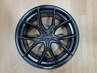 New 18x8.5 ET35 5x114.3 Lenso Jager Dyna-Evo Satin Black Flow Formed Wheels (Set of 4)