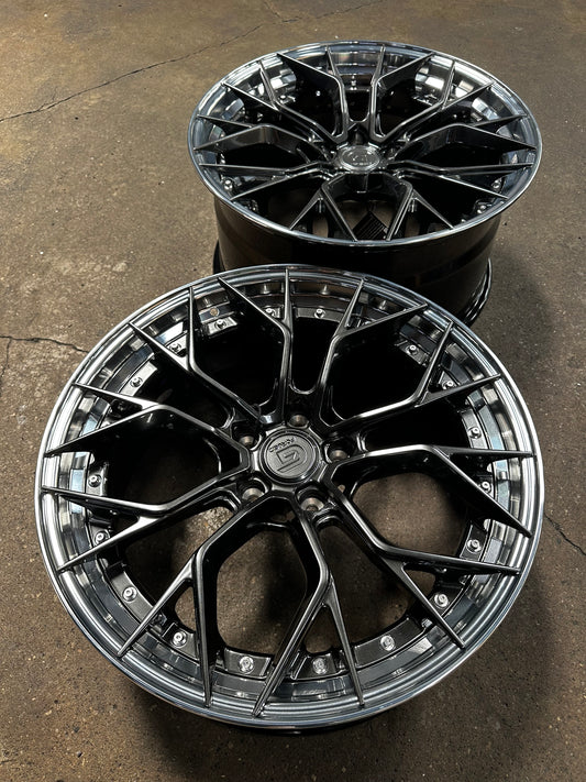 New 20x8.5 ET33 20x10 ET40 G Forged GF09 (4 wheel) 5x120 Matte Black
