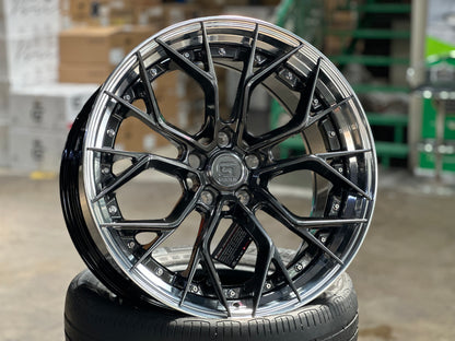 New 20x8.5 ET33 20x10 ET40 G Forged GF09 (4 wheel) 5x120 Matte Black