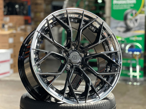 New 20x8.5 ET33 20x10 ET40 G Forged GF09 (4 wheel) 5x120 Matte Black