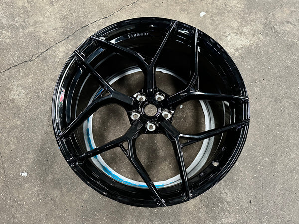 New 20x8.5 ET20 20x11 ET30 Overdrive Forged Ferrari F430 (4 wheel) Gloss Black 5x108