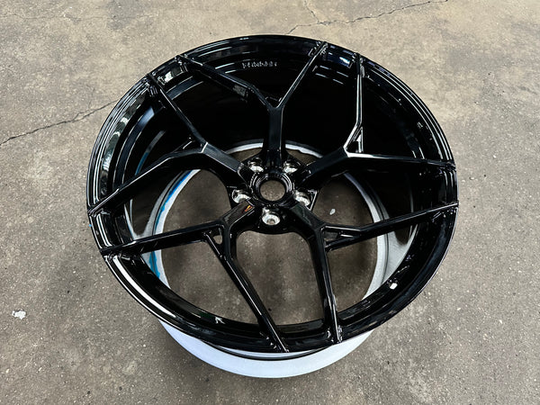 New 20x8.5 ET20 20x11 ET30 Overdrive Forged Ferrari F430 (4 wheel) Gloss Black 5x108