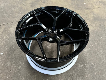 New 20x8.5 ET20 20x11 ET30 Overdrive Forged Ferrari F430 (4 wheel) Gloss Black 5x108