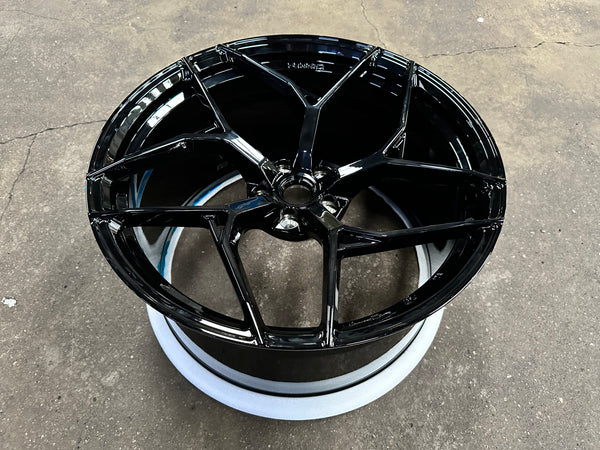 New 20x8.5 ET20 20x11 ET30 Overdrive Forged Ferrari F430 (4 wheel) Gloss Black 5x108