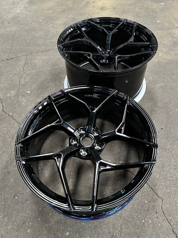 New 20x8.5 ET20 20x11 ET30 Overdrive Forged Ferrari F430 (4 wheel) Gloss Black 5x108