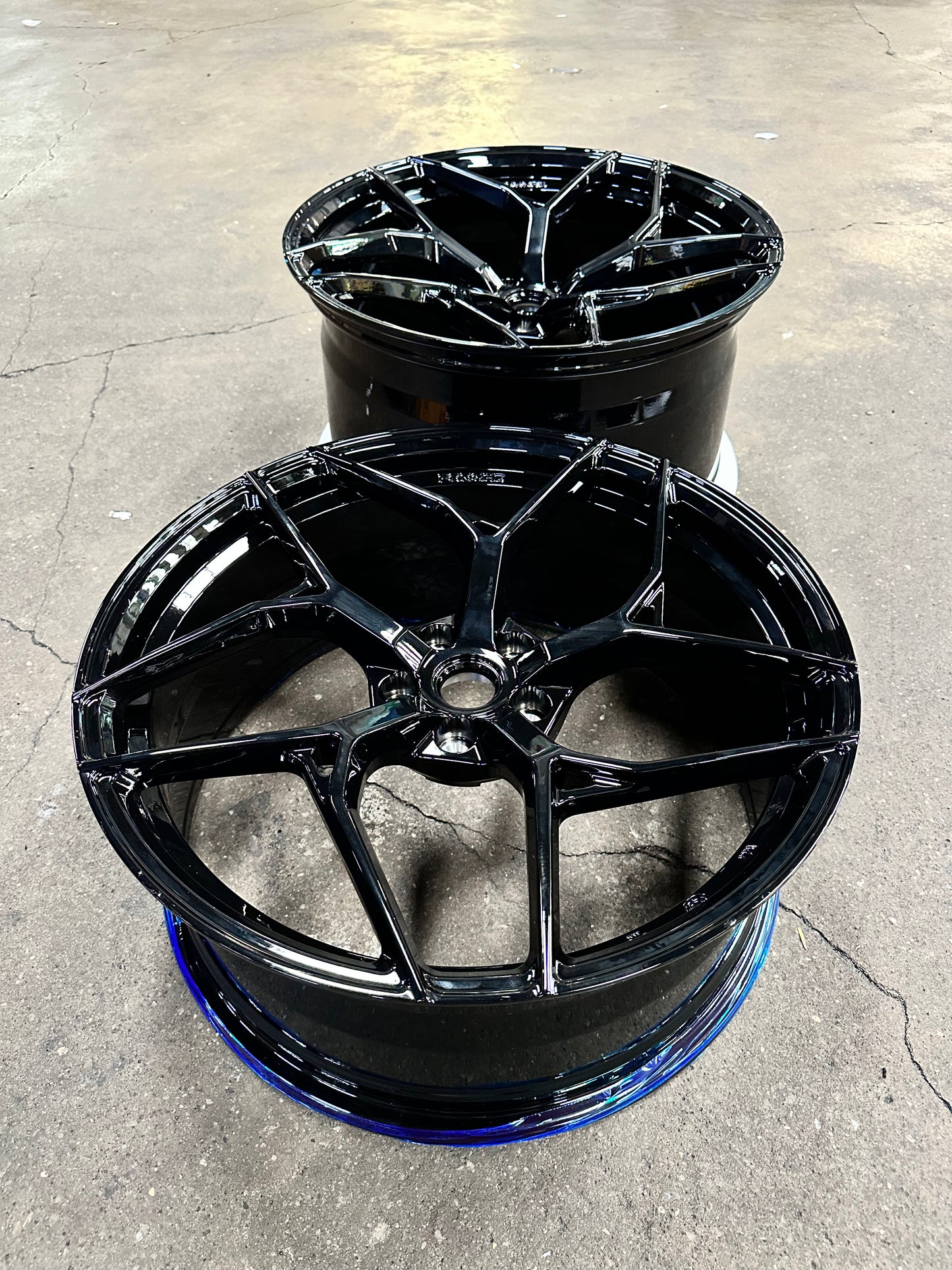 New 20x8.5 ET20 20x11 ET30 Overdrive Forged Ferrari F430 (4 wheel) Gloss Black 5x108