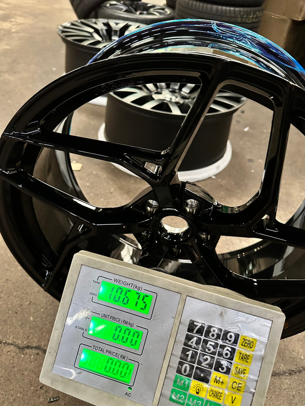 New 20x8.5 ET20 20x11 ET30 Overdrive Forged Ferrari F430 (4 wheel) Gloss Black 5x108