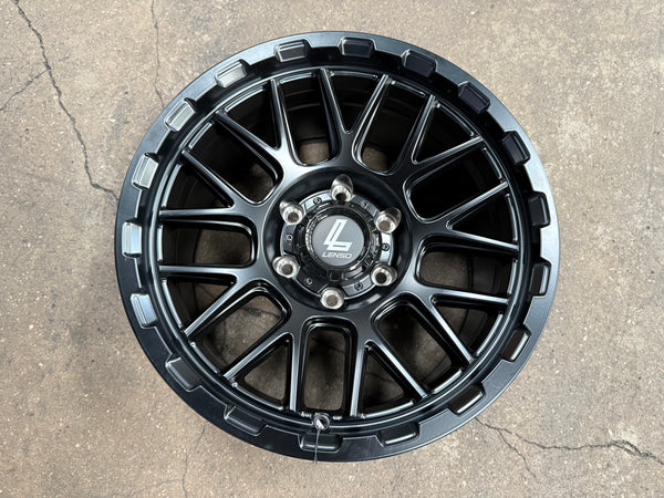 New 17X9 ET12 Lenso Cezar Rim (4 wheel) Matt Black 6X139.7