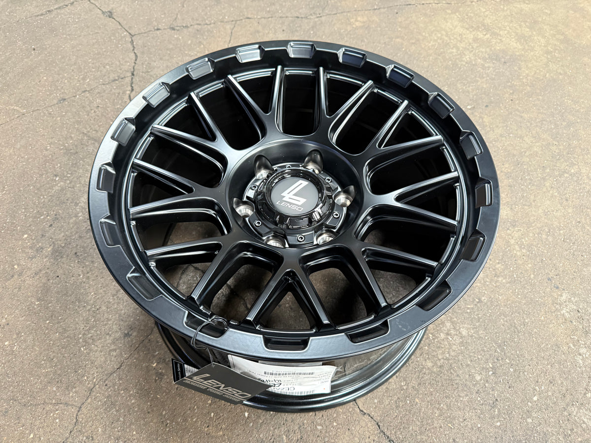 New 17X9 ET12 Lenso Cezar Rim (4 wheel) Matt Black 6X139.7