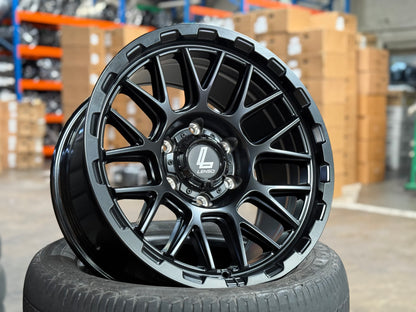 New 17X9 ET12 Lenso Cezar Rim (4 wheel) Matt Black 6X139.7