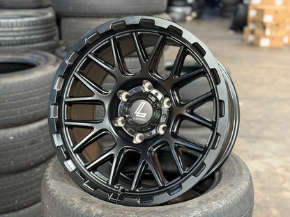 New 17X9 ET12 Lenso Cezar Rim (4 wheel) Matt Black 6X139.7
