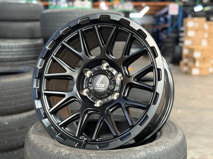 New 17X9 ET12 Lenso Cezar Rim (4 wheel) Matt Black 6X139.7