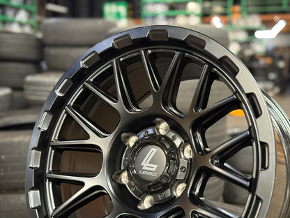 New 17X9 ET12 Lenso Cezar Rim (4 wheel) Matt Black 6X139.7