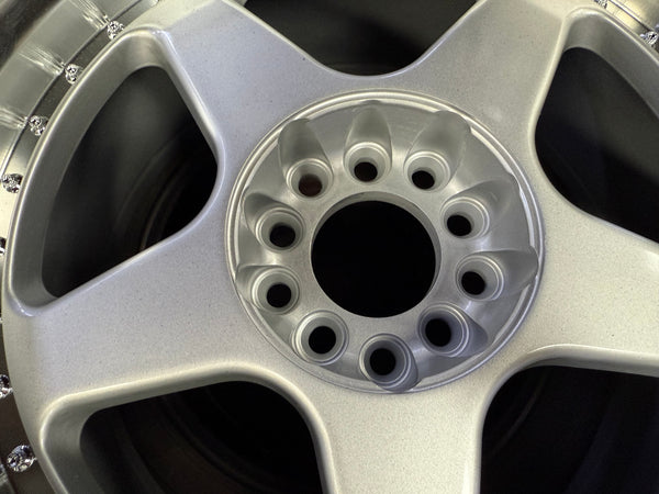 New 18x8 ET10 18X9.5 ET20 OZ Futura Classic (4 wheels) Silver 5X112