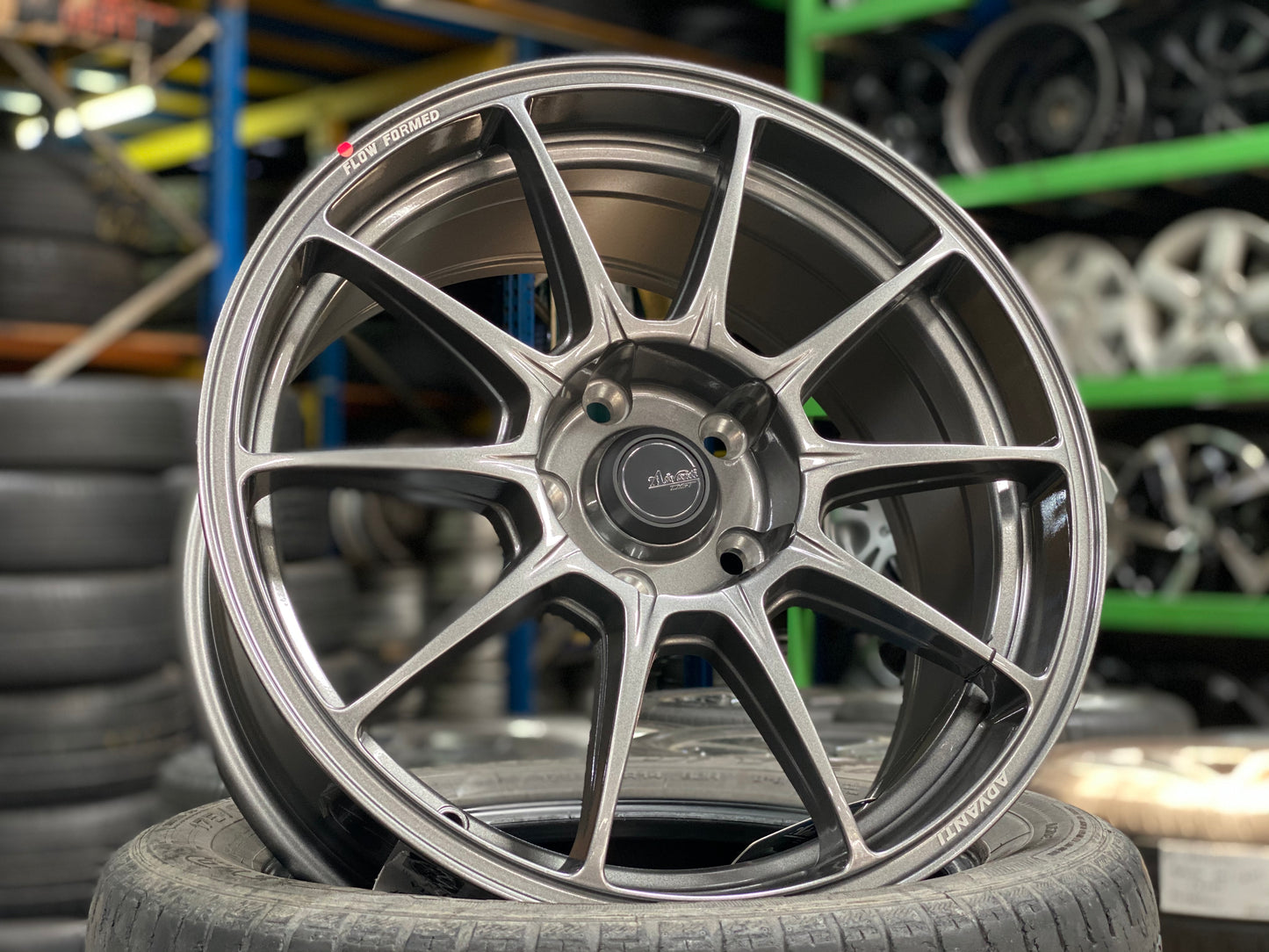 New 17X8 ET40 Advanti Aria Rim (4 wheel) Gunmetal 5X114.3