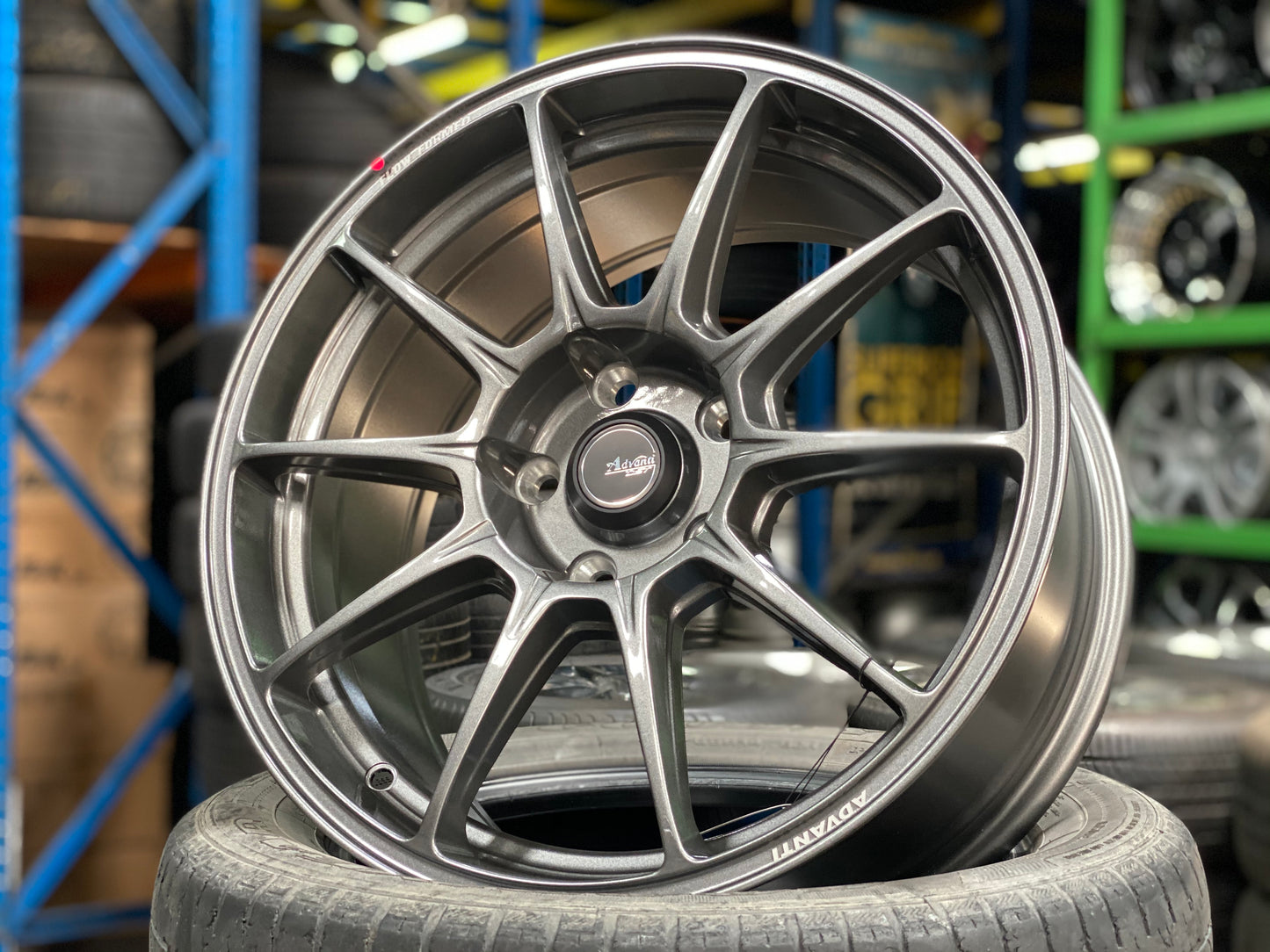 New 17X8 ET40 Advanti Aria Rim (4 wheel) Gunmetal 5X114.3