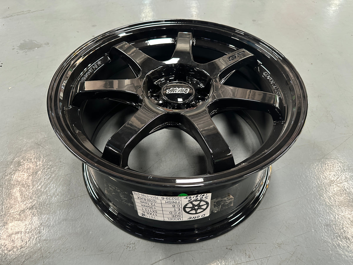 New 17X8 ET35 Mugen GP Design Rim (4 wheel) Gloss Black 5X114.3