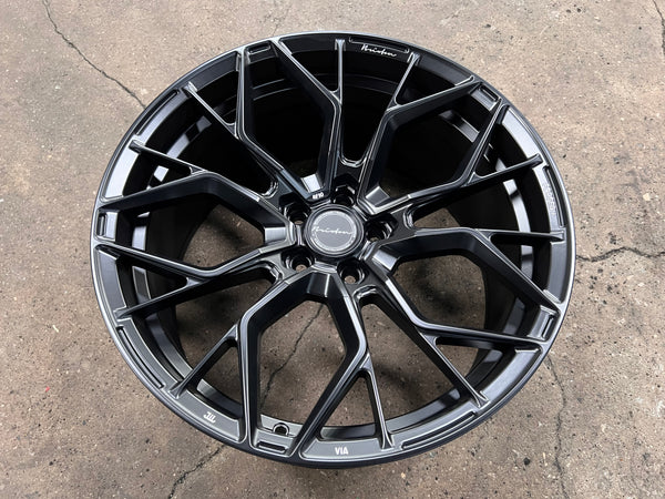 New 20x9 ET25 20x10 ET35 Brixton RF10 (4 wheel) 5x112 Satin Black