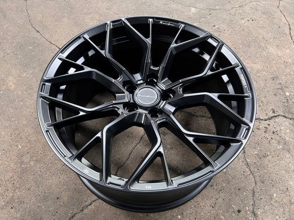 New 20x9 ET25 20x10 ET35 Brixton RF10 (4 wheel) 5x112 Satin Black