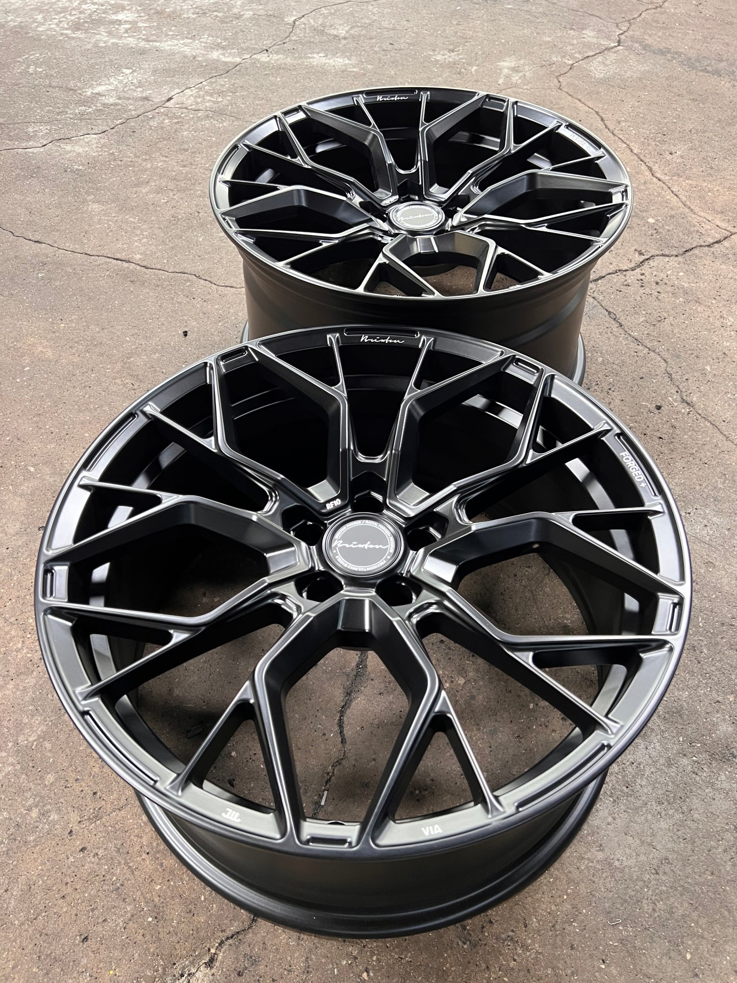 New 20x9 ET25 20x10 ET35 Brixton RF10 (4 wheel) 5x112 Satin Black