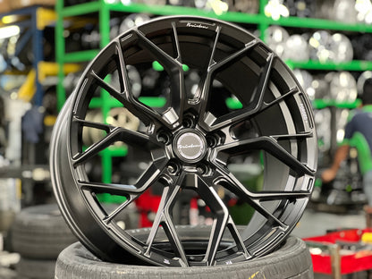 New 20x9 ET25 20x10 ET35 Brixton RF10 (4 wheel) 5x112 Satin Black