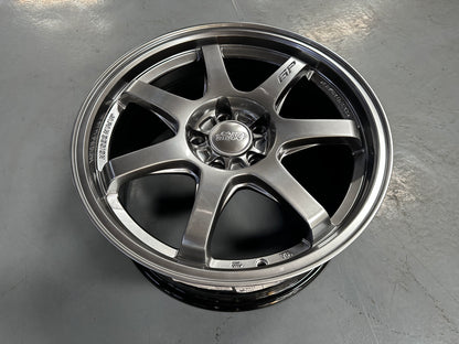 New 17x8 ET35 Done Mugen GP (4 wheel) 5x114.3 Hyper Black