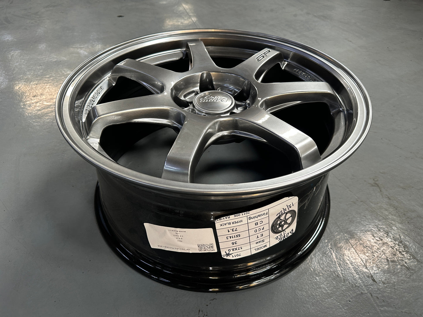 New 17x8 ET35 Done Mugen GP (4 wheel) 5x114.3 Hyper Black