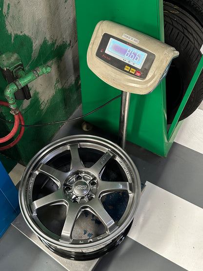 New 17x8 ET35 Mugen GP Design (4 wheel) 5x114.3 Hyper Black