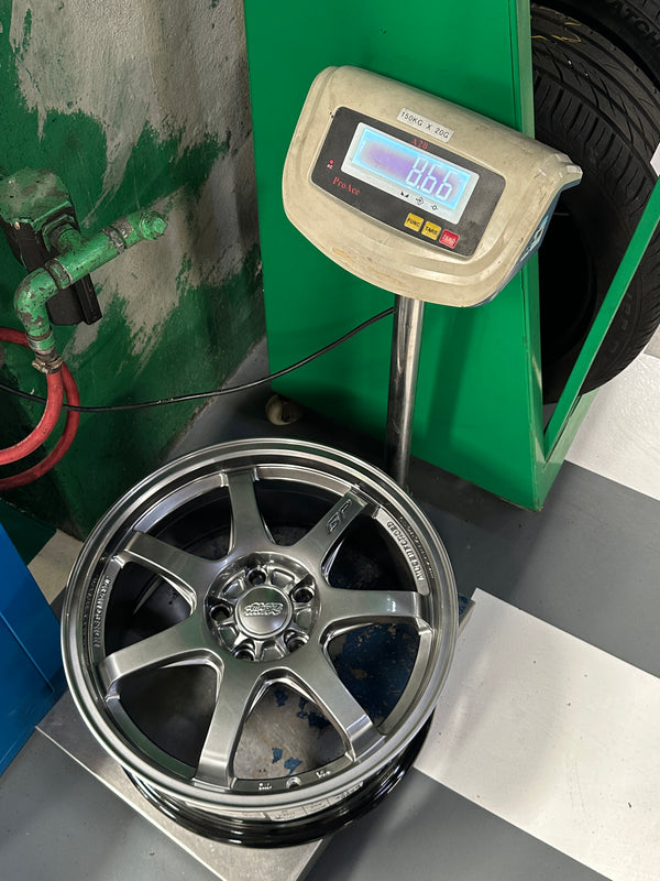 New 17x8 ET35 Mugen GP Design (4 wheel) 5x114.3 Hyper Black