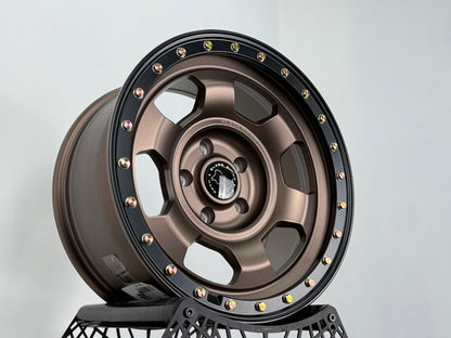 New 17X8.5 ET-10 Black Rhino Trooper Rim (5 wheel) Matt Bronze 5X127