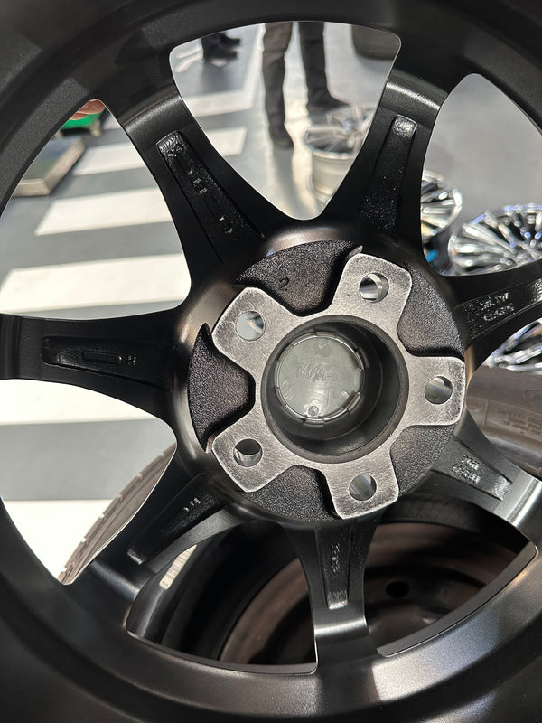 New 17x8 ET35 Mugen GP Design (4 wheel) 5x114.3 Hyper Black