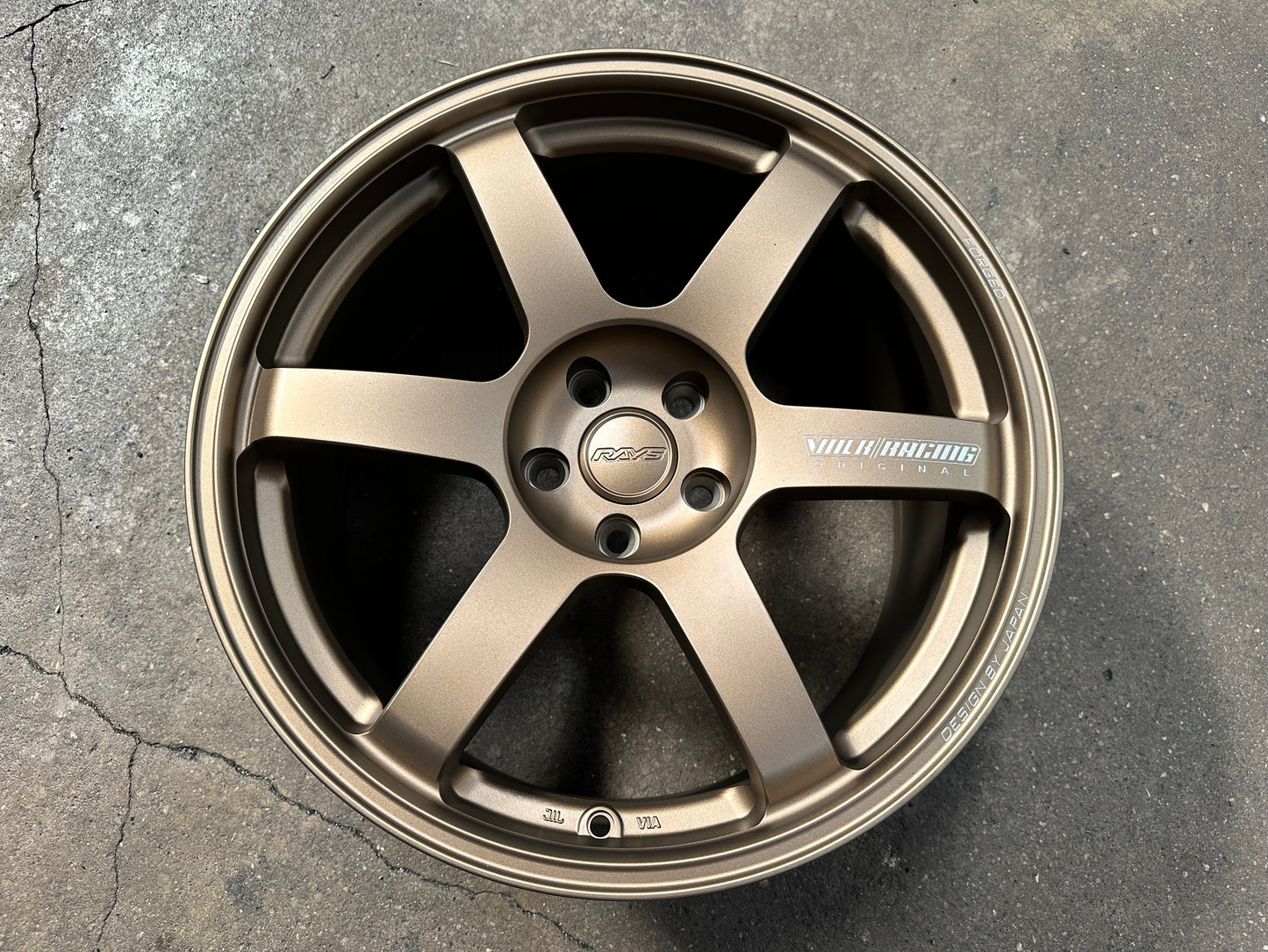 New 19x8.5J ET30 19x9.5J ET40 AOW TE37 (4 wheels) Bronze 5x112