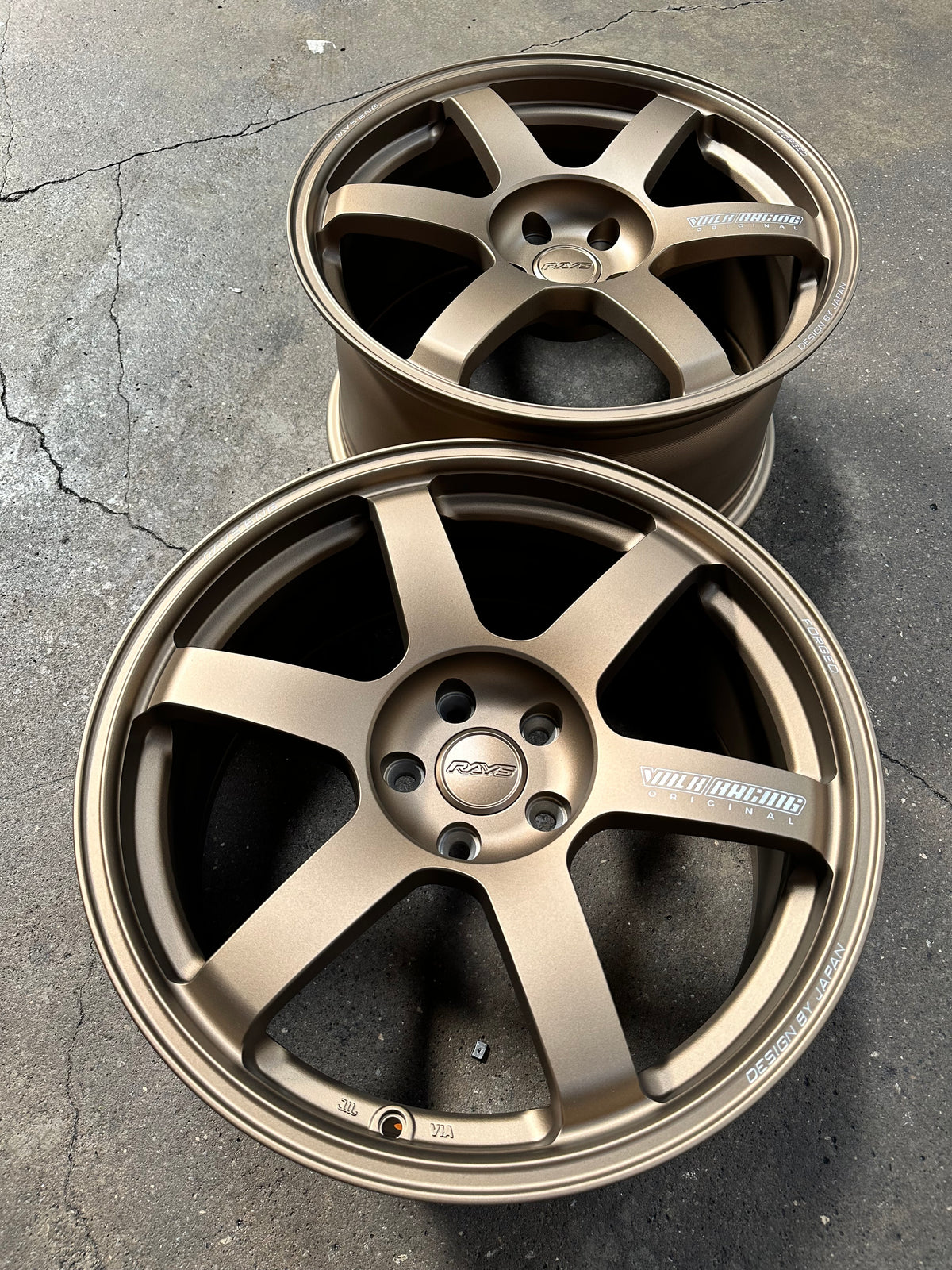 New 19x8.5J ET30 19x9.5J ET40 AOW TE37 (4 wheels) Bronze 5x114.3