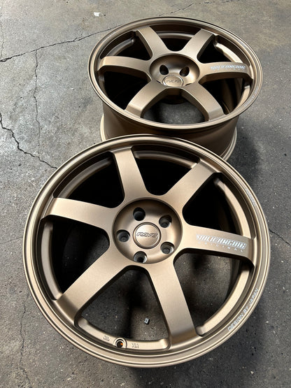 New 19x8.5J ET30 19x9.5J ET40 AOW TE37 (4 wheels) Bronze 5x112