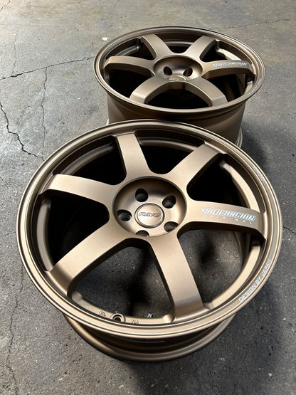 New 19x8.5J ET30 19x9.5J ET40 AOW TE37 (4 wheels) Bronze 5x112