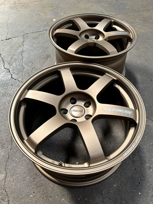 New 19x8.5J ET30 19x9.5J ET40 AOW TE37 (4 wheels) Bronze 5x114.3