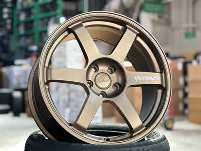 New 19x8.5J ET30 19x9.5J ET40 AOW TE37 (4 wheels) Bronze 5x112