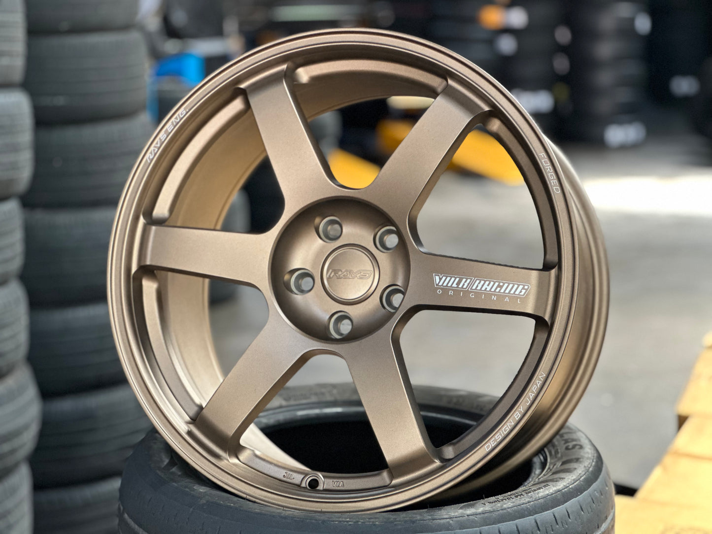 New 19x8.5J ET30 19x9.5J ET40 AOW TE37 (4 wheels) Bronze 5x112
