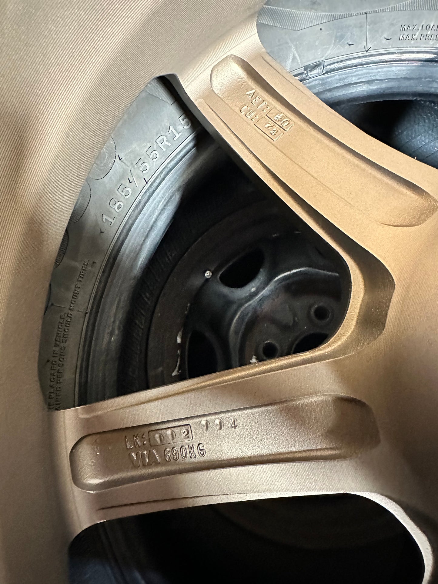 New 19x8.5J ET30 19x9.5J ET40 AOW TE37 (4 wheels) Bronze 5x112