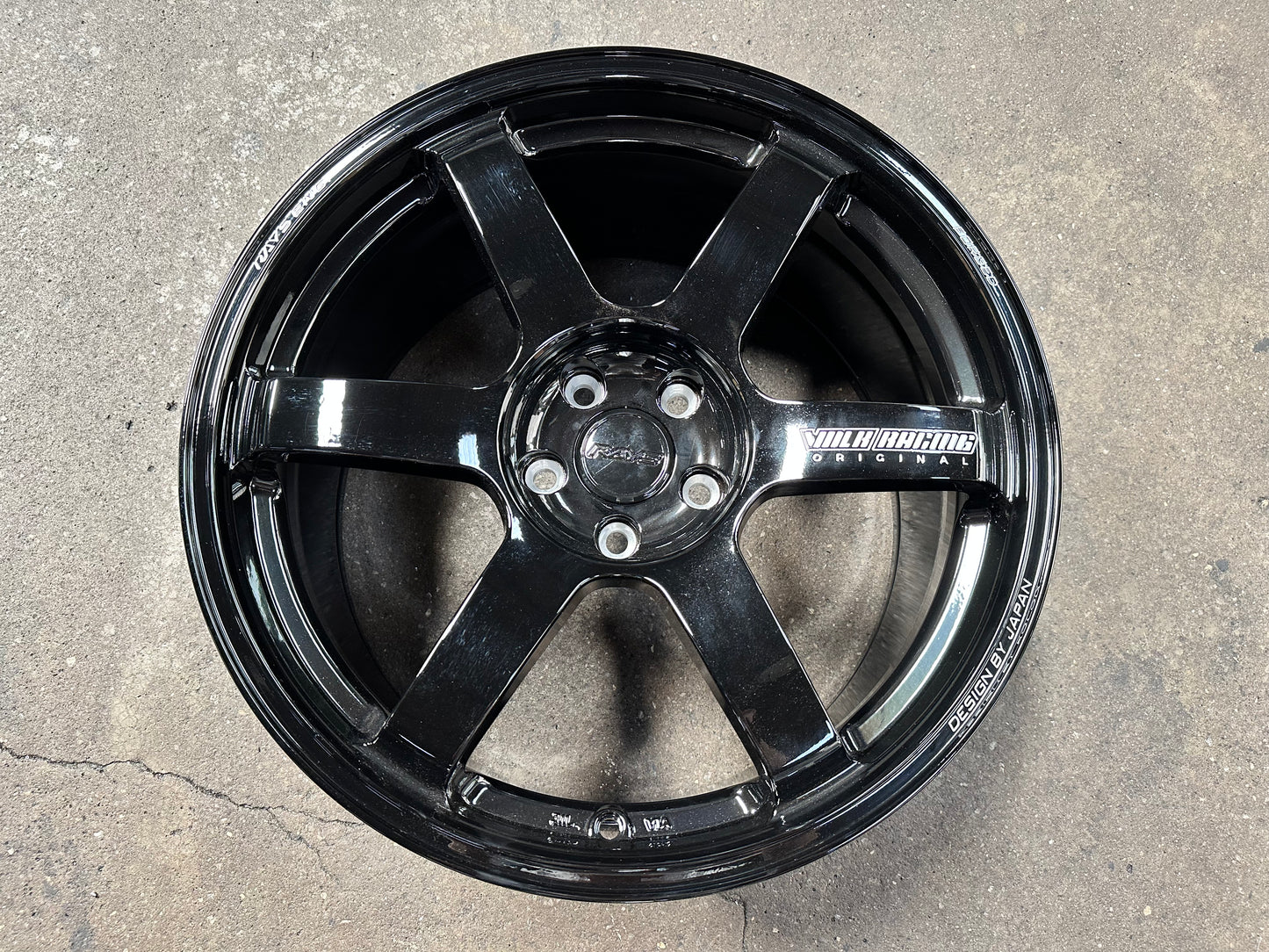 New 19x8.5J ET30 19x9.5J ET40 AOW TE37 (4 wheels) Black 5x112