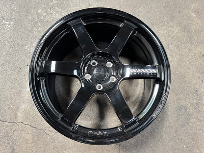 New 19x8.5J ET30 19x9.5J ET40 AOW TE37 (4 wheels) Black 5x112