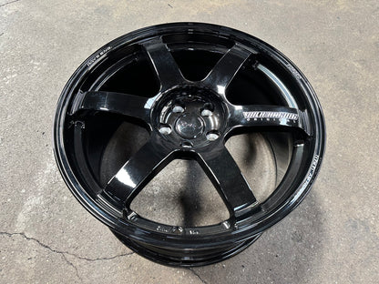 New 19x8.5J ET30 19x9.5J ET40 AOW TE37 (4 wheels) Black 5x112