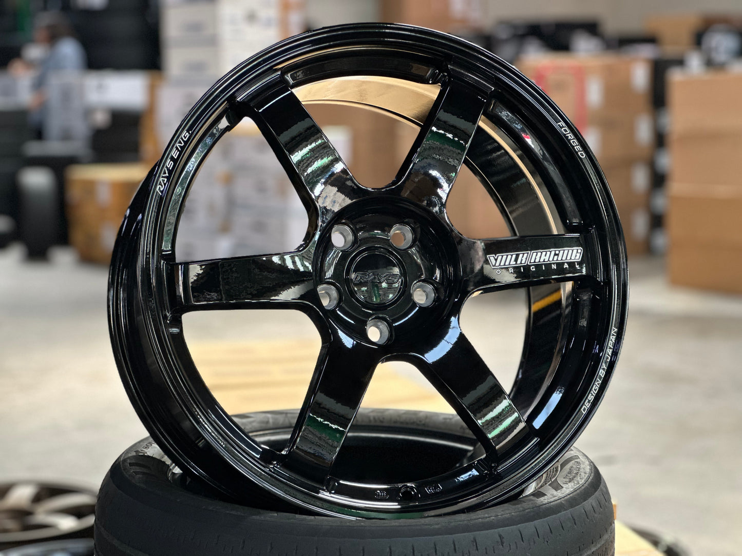 [Bundle] New 19x9.5J ET40 AOW TE37 (2 wheels) Black 5x112