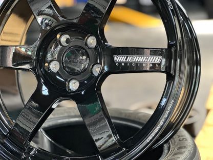 New 19x8.5J ET30 19x9.5J ET40 AOW TE37 (4 wheels) Black 5x112