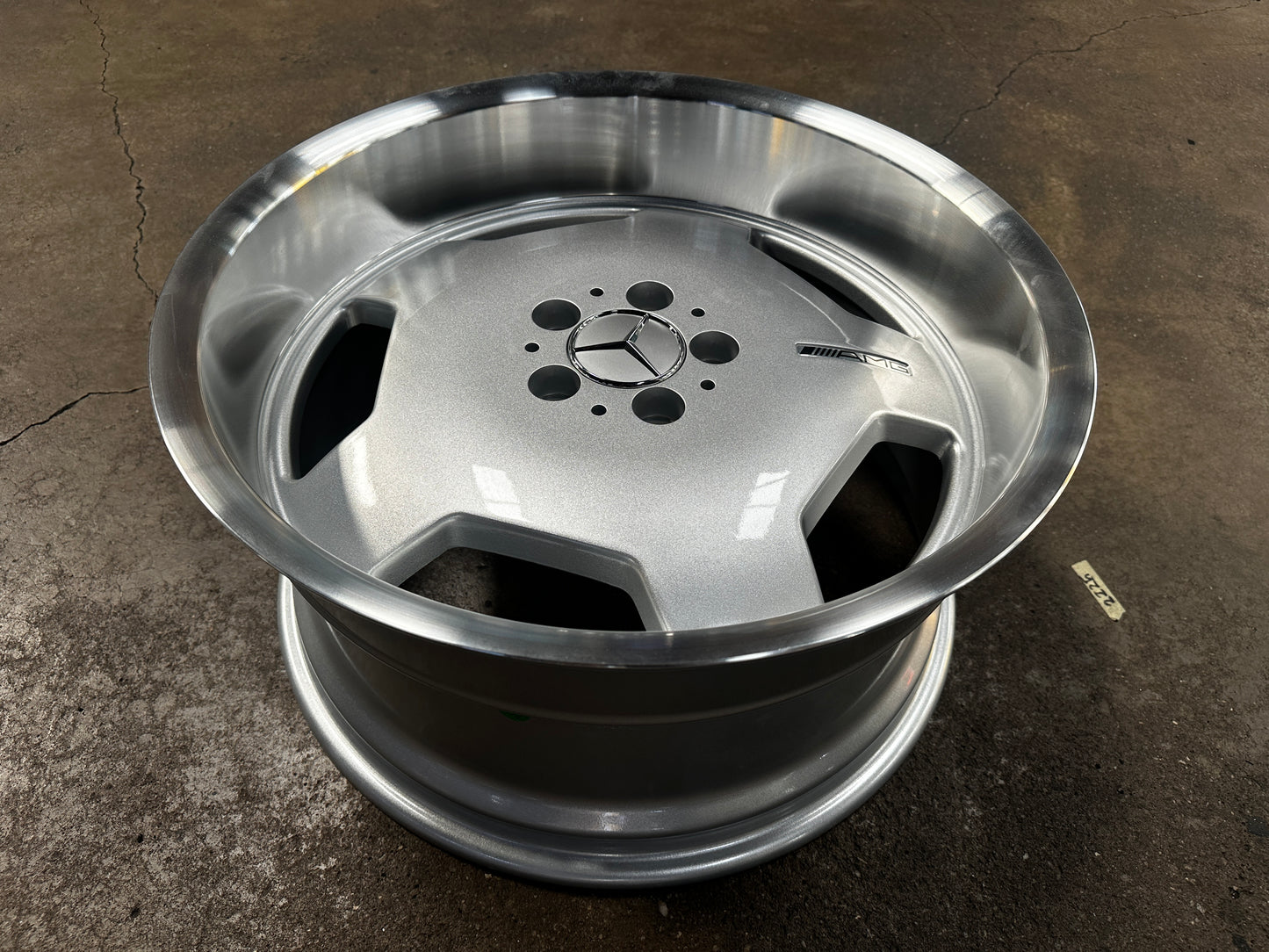 New 19x8.5 Front 19x9.5 Rear ET35 Mercedes Classic Monoblock Design Silver 5x112 (4 Wheels)