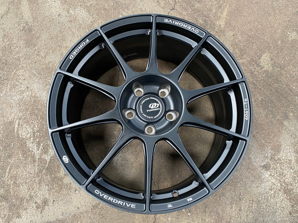 NEW 18X8 ET45 Overdrive Forged Alpha 01 Rim (4 wheel) Satin Black 5X112