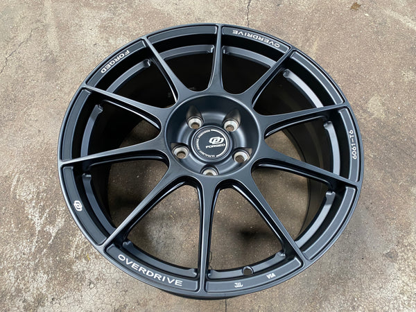 NEW 18X8 ET45 Overdrive Forged Alpha 01 Rim (4 wheel) Satin Black 5X112