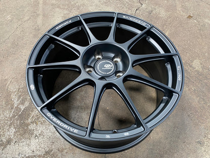 NEW 18X8 ET45 Overdrive Forged Alpha 01 Rim (4 wheel) Satin Black 5X112