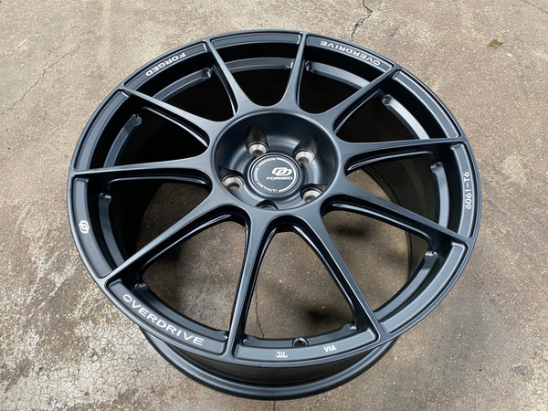 NEW 18X8 ET45 Overdrive Forged Alpha 01 Rim (4 wheel) Satin Black 5X112