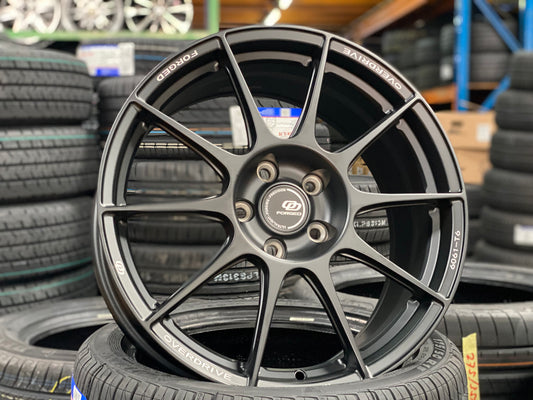 NEW 18X8 ET45 Overdrive Forged Alpha 01 Rim (4 wheel) Satin Black 5X112